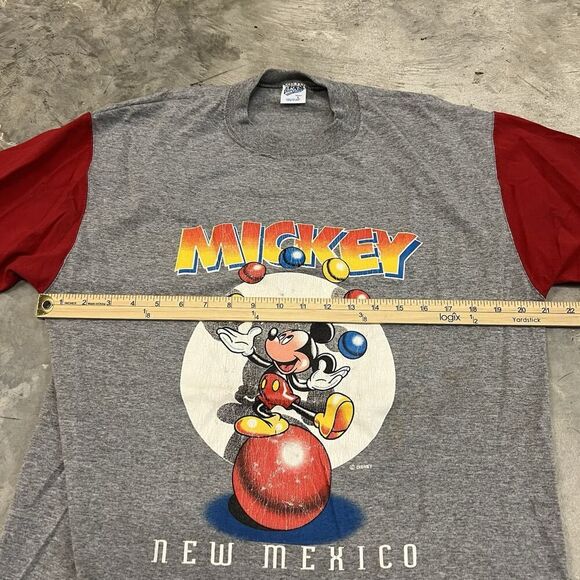 Vintage Disney Mickey Mouse Velva Sheen T-Shirt New Mexico Large Shirt 90s - Picture 3 of 5